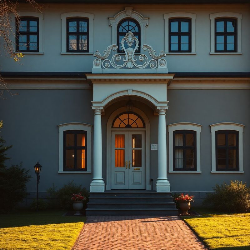 Rodinný dům v severních Čechách ve světle zlaté hodiny